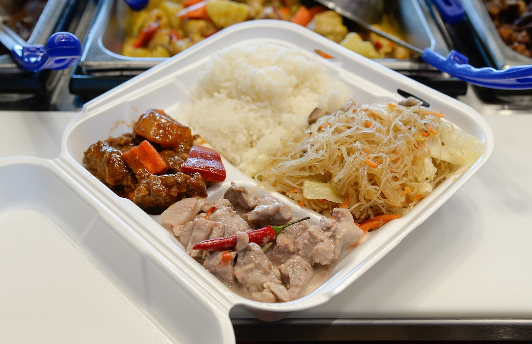 (Francisco Kjolseth  |  The Salt Lake Tribune)  The Bicol Express combo meal at BFF Turon, a new Filipino restaurant in West Jordan that serves up turo-turo or cafeteria style food.