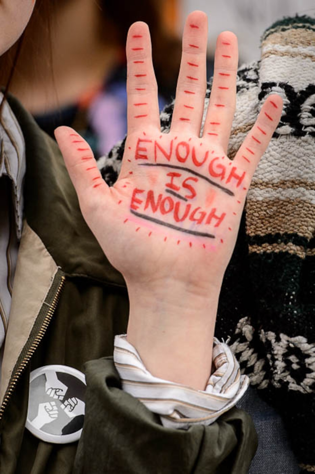 (Trent Nelson | The Salt Lake Tribune)  High school students gathered at the Utah State Capitol in Salt Lake City to mark the anniversary of the Columbine High School massacre and call for action against gun violence, Friday April 20, 2018.