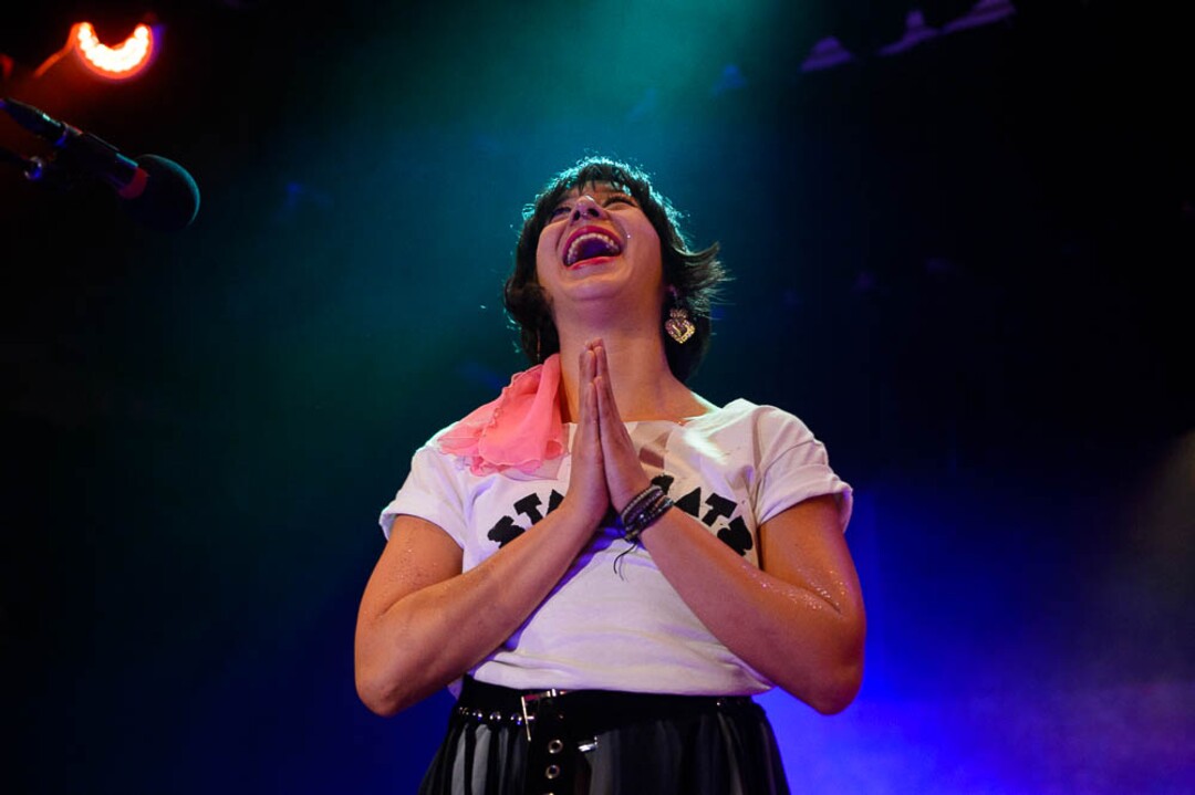 (Trent Nelson | The Salt Lake Tribune)  Olivia Juarez of the Starbrats performs at Rock Camp for Womyn's showcase on Feb. 4.