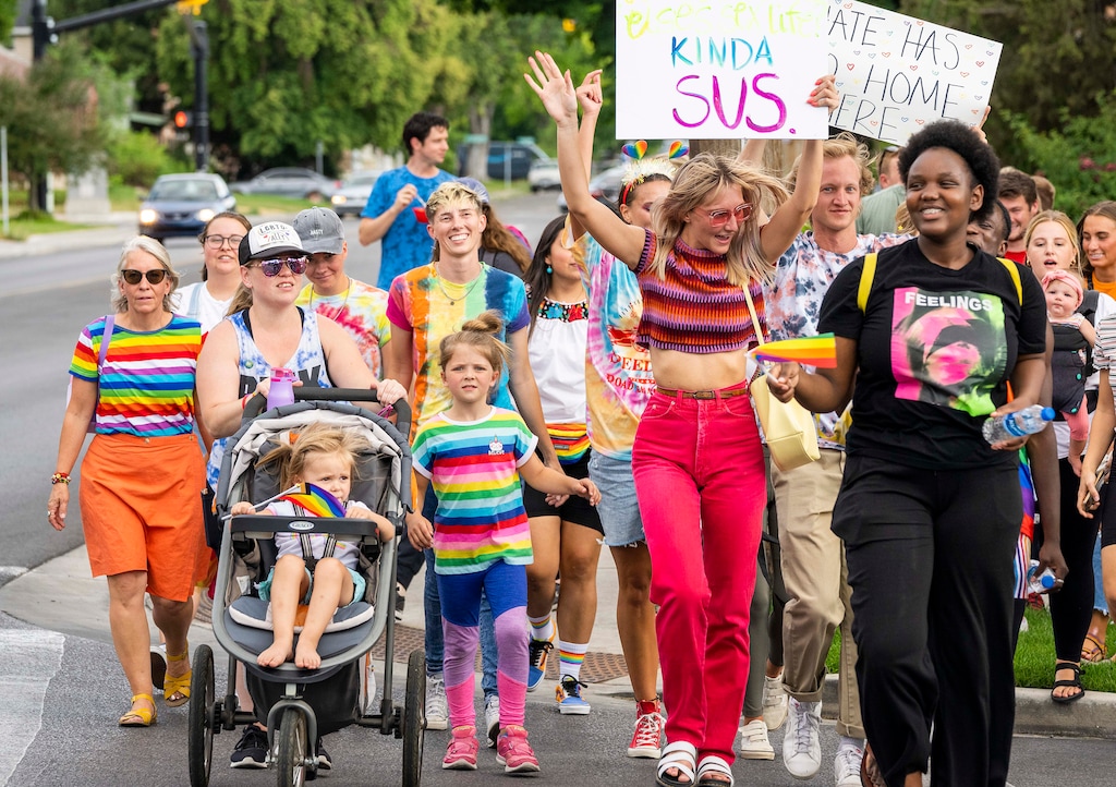 (Rick Egan | The Salt Lake Tribune) Utah women's voices are as varied and valuable as the generations pictured in this June 28, 2021 Pride march in Provo. The Salt Lake Tribune and Community Writing Center are inviting women to share their lived experiences in a unique writing series on Sept. 24 and Oct. 1.