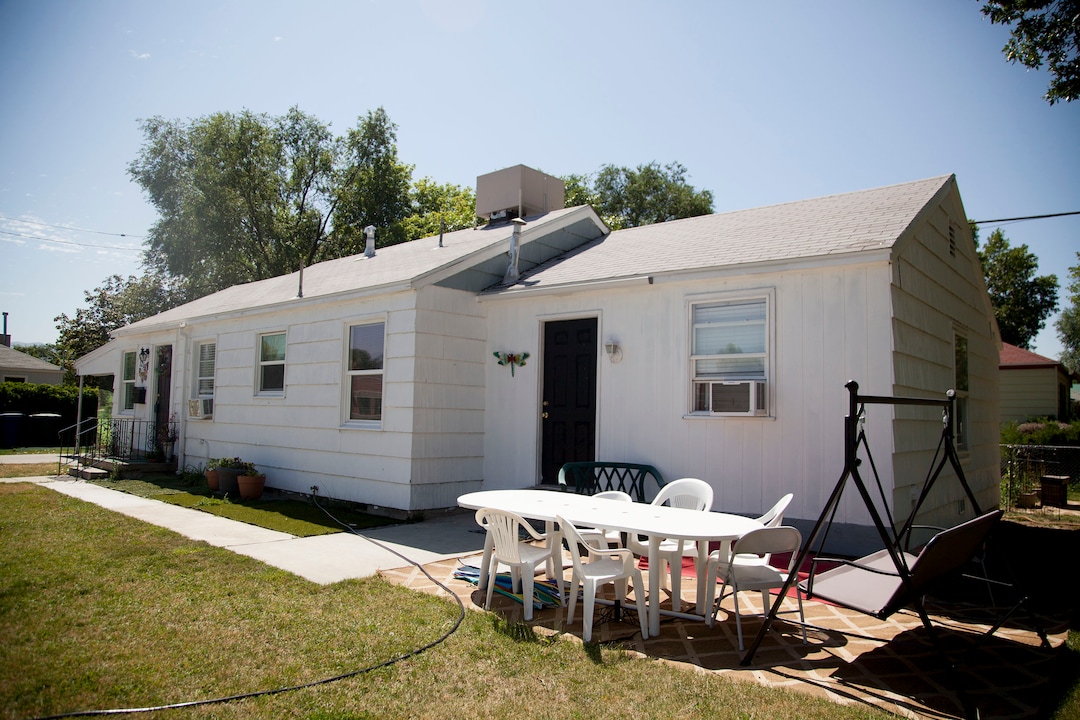 (Stella Yu |  The Salt Lake Tribune) Located right across the street from Parkview Elementary, this Glendale home has easy access to school. The 1,088-square-foot home comes with three bedrooms, one and a half bath, a kitchen and a living room with hardwood flooring.