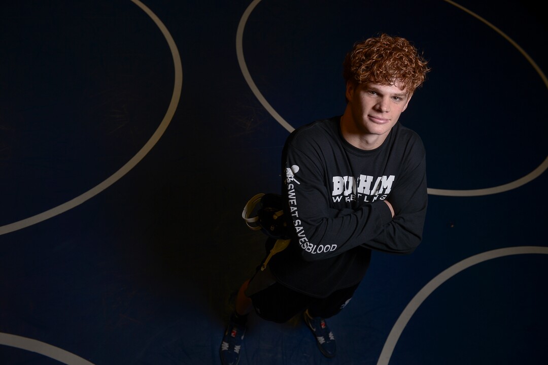 (Leah Hogsten  |  The Salt Lake Tribune)  Bingham High School wrestler Cole Moody is Utah's reigning state champ.