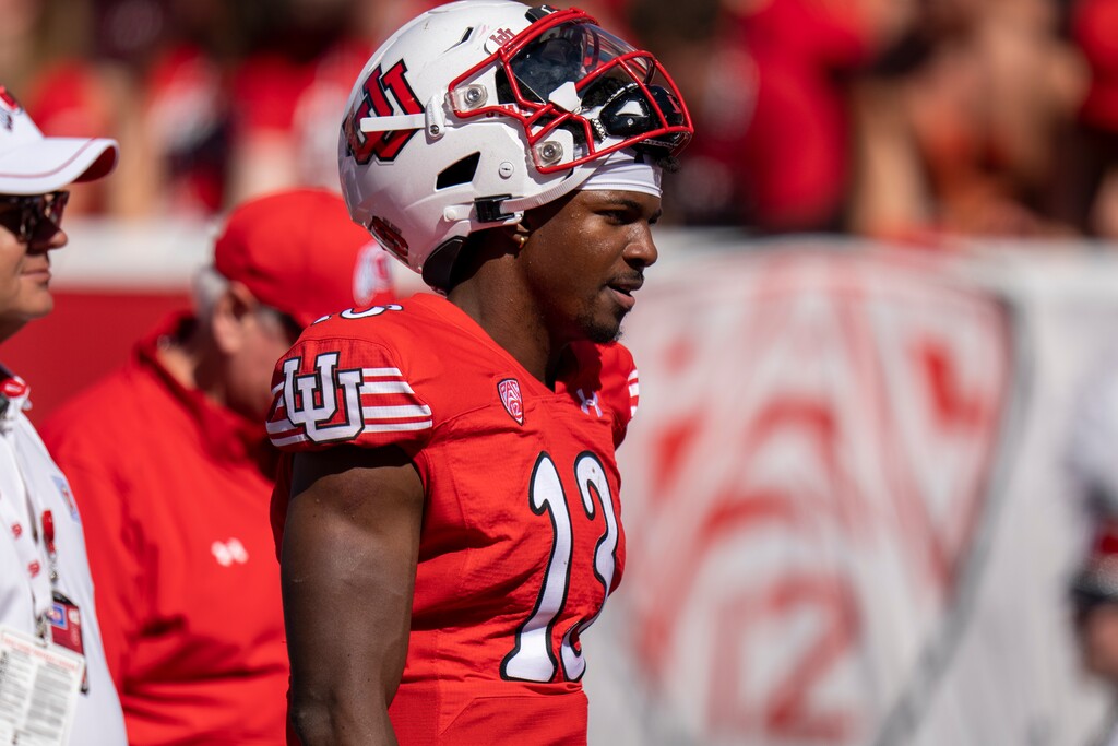 (Rick Egan | The Salt Lake Tribune)  Utah Utes quarterback Nate Johnson (13) walks to the locker room at half time, in PAC-12 football action between the Utah Utes and the UCLA Bruins, at Rice-Eccles Stadium, on Saturday, Sept. 23, 2023.