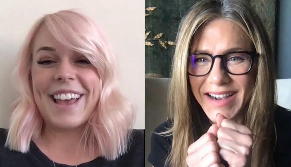 (Photo courtesy of ABC) Utah nurse Kimball Fairbanks, left, was surprised by Jennifer Aniston via video on "Jimmy Kimmel Live."