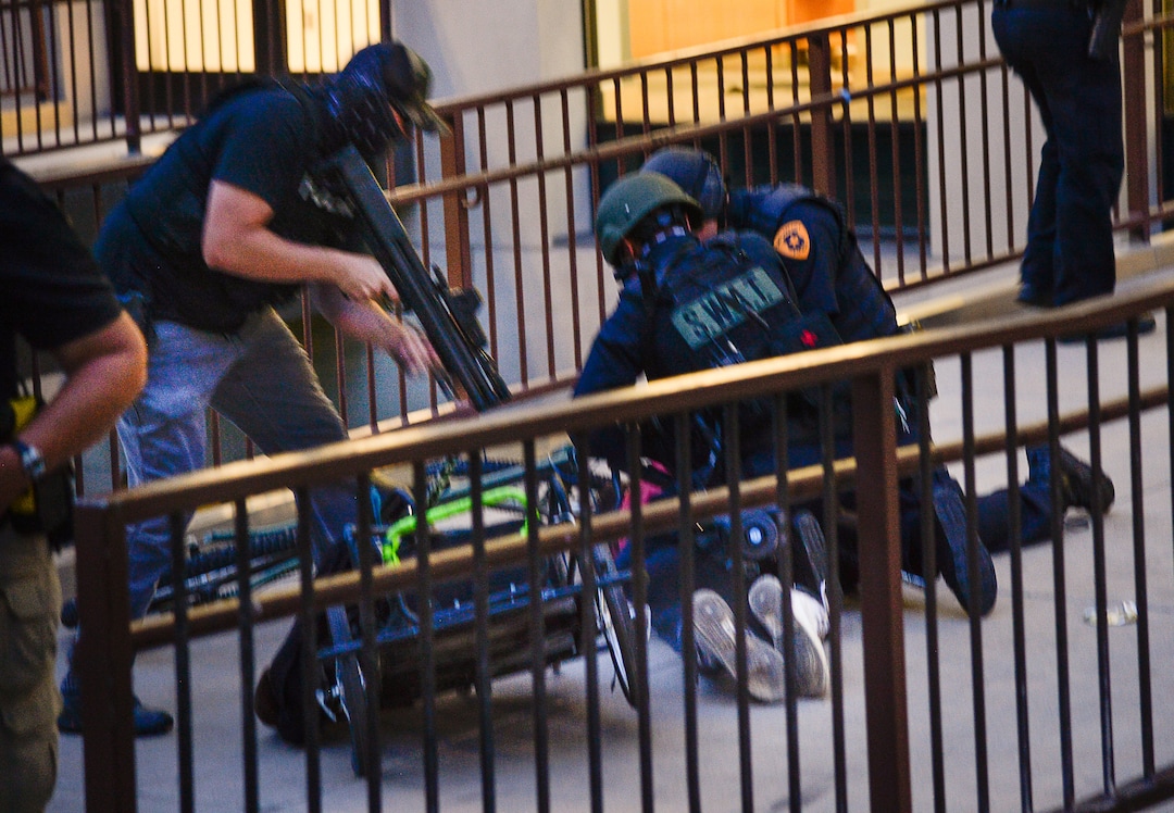 (Francisco Kjolseth  |  The Salt Lake Tribune) Police arrest Jarod Hartlerode after yelling "drop the pipe," multiple times. It is unclear what type of pipe they were referring to. While lying on his stomach an officer shot him in the back with a bean bag as hundreds of protesters took to the streets of Salt Lake City engaging with the police on Saturday, May 30, 2020. The protest was in response to the death of George Floyd in Minneapolis.