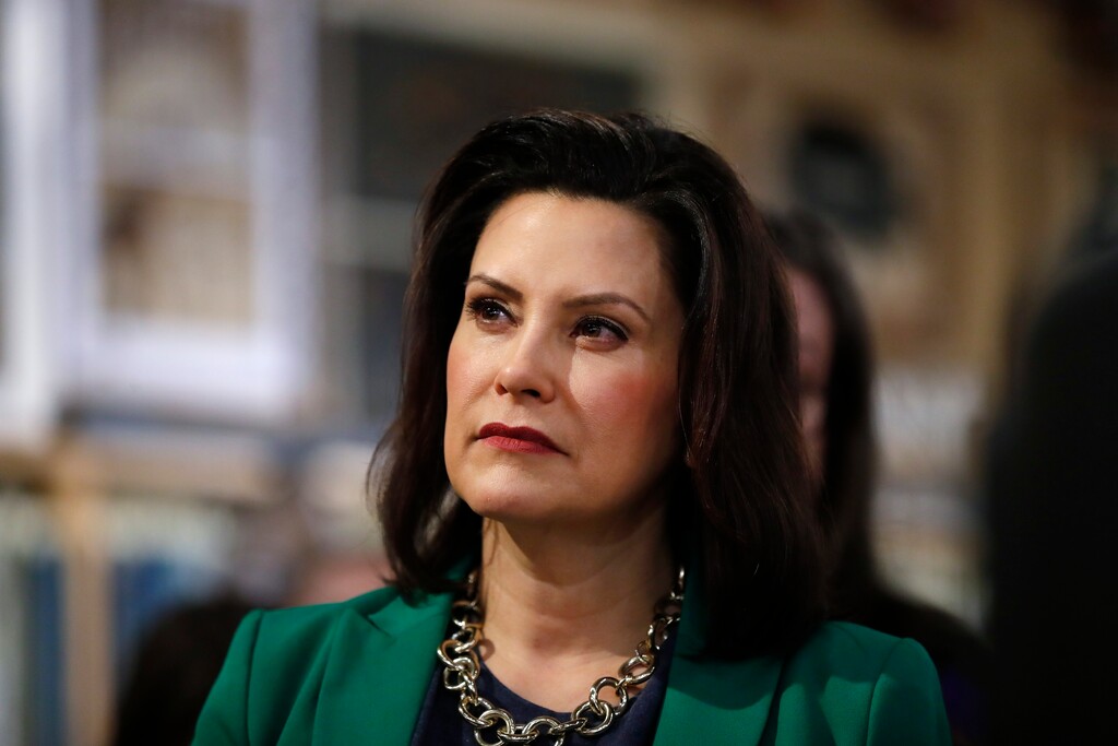 (Paul Sancya | AP file photo) In this March 18, 2019, file photo, Michigan Gov. Gretchen Whitmer is moving to make Michigan the first state to ban flavored e-cigarettes. The Democrat announced Wednesday, Sept. 4 that she ordered the state health department to issue emergency rules. They will prohibit the sale and misleading marketing of flavored nicotine vaping products.