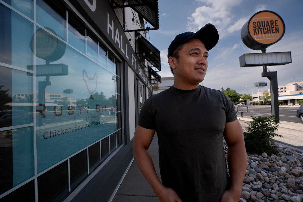 (Francisco Kjolseth  | The Salt Lake Tribune) Rusty Bartolay, owner of Rusty Birds in the Square Kitchen Eatery at 2435 S. State St. in South Salt Lake, is featured on Tuesday, July 15, 2025.