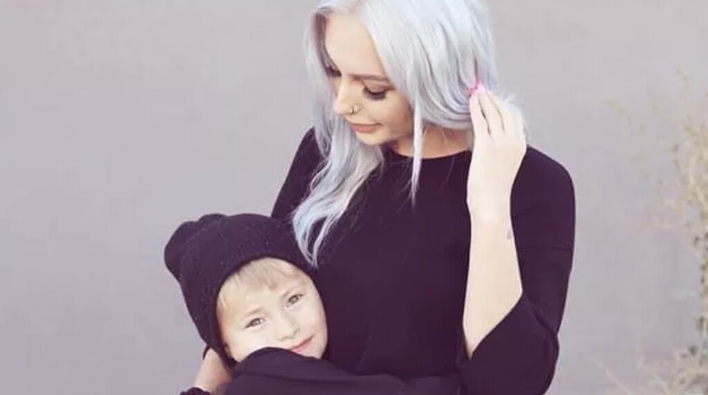 (Via GoFundMe) Nichole Olsen is photographed with her son. Olsen was fatally shot early Nov. 20.