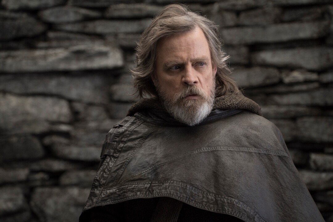This image released by Lucasfilm shows Mark Hamill as Luke Skywalker in "Star Wars: The Last Jedi," in theaters on Dec. 15. (John Wilson/Lucasfilm via AP)
