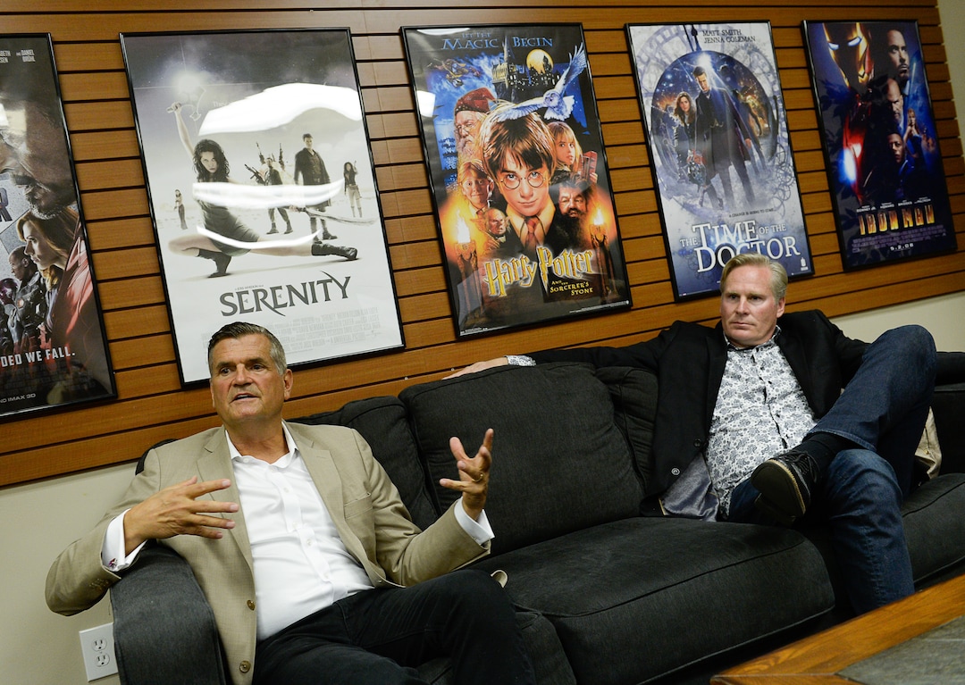 (Francisco Kjolseth  |  The Salt Lake Tribune)  Founders of Salt Lake Comic Con Bryan Brandenburg, left, and Dan Farr retrace the origins of their successful convention project and their vision for the future as they cater to the fans. 