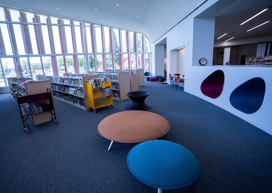 (Rick Egan | The Salt Lake Tribune)  The Grand Opening for the new Granite Library on 3300 South, is scheduled to for July. Thursday, June 2, 2022.