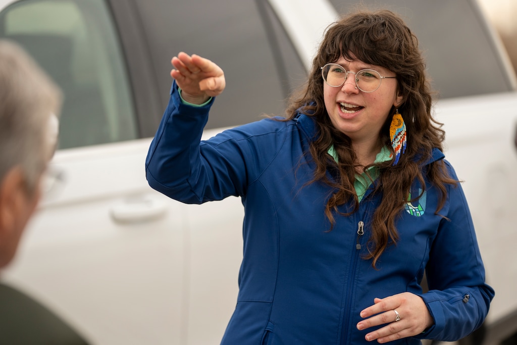 (Rick Egan | The Salt Lake Tribune)  Mona Smith Environmental and Sustainability Director with the Utah Inland Port Authority, talks abut the former North Temple Landfill, on Friday, Jan 31, 2025.