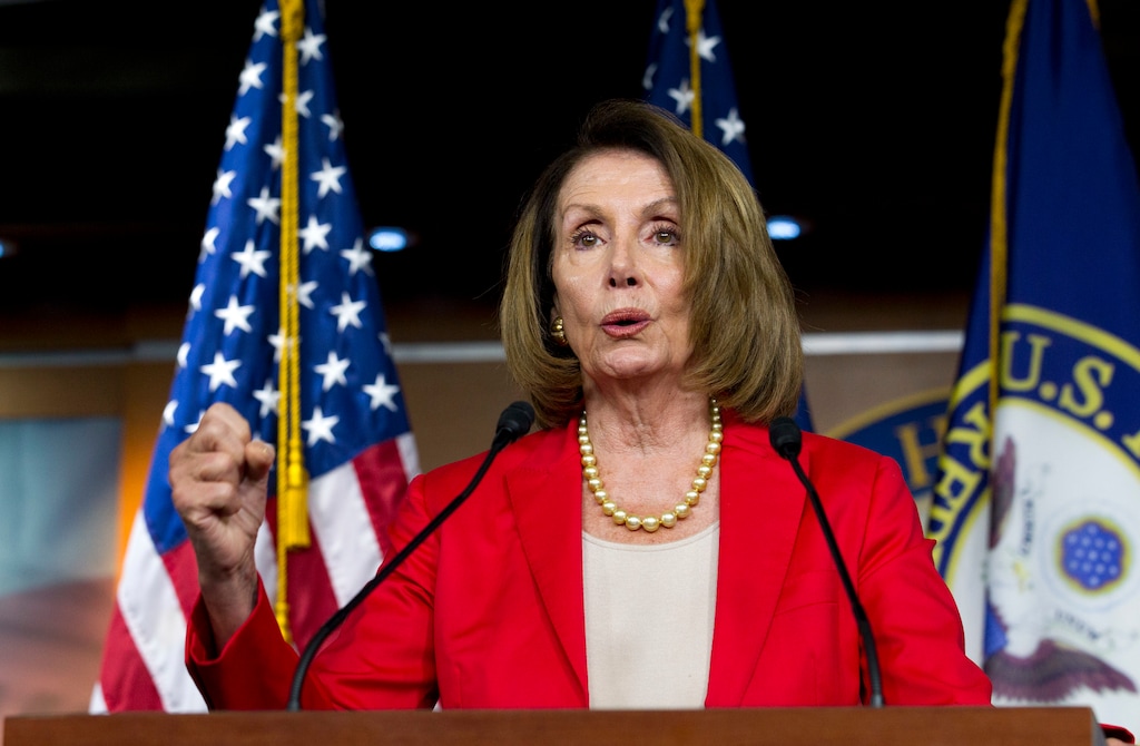 (Jose Luis Magana | The Associated Press) In this Sept. 6, 2018, file photo. House Minority Leader Nancy Pelosi, D-Calif., speaks during her weekly news conference on Capitol Hill in Washington. Just ahead of a midterm election they hope will deliver them a majority, House Democrats are promising to prioritize anti-discrimination legislation that would for the first time establish widespread equal rights protections for LGBTQ individuals. Pelosi says she will introduce the Equality Act as one of her first orders of business if Democrats retake the House in November.