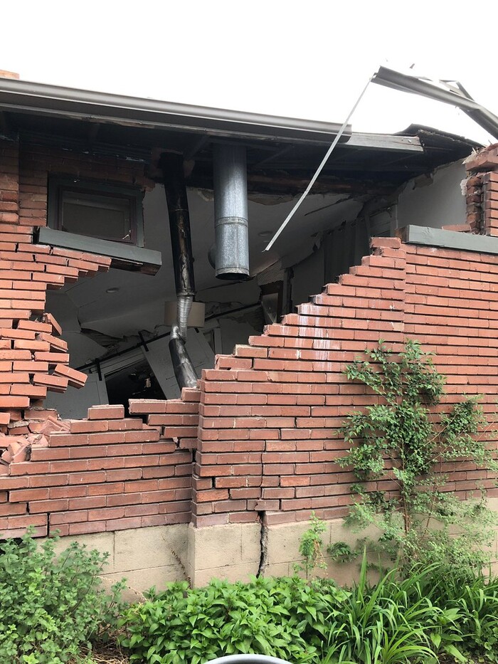 (Photo courtesy Salt Lake City Fire Department) This home at 738 E. Roosevelt Ave. collapsed on Wednesday. It was undergoing renovations.
