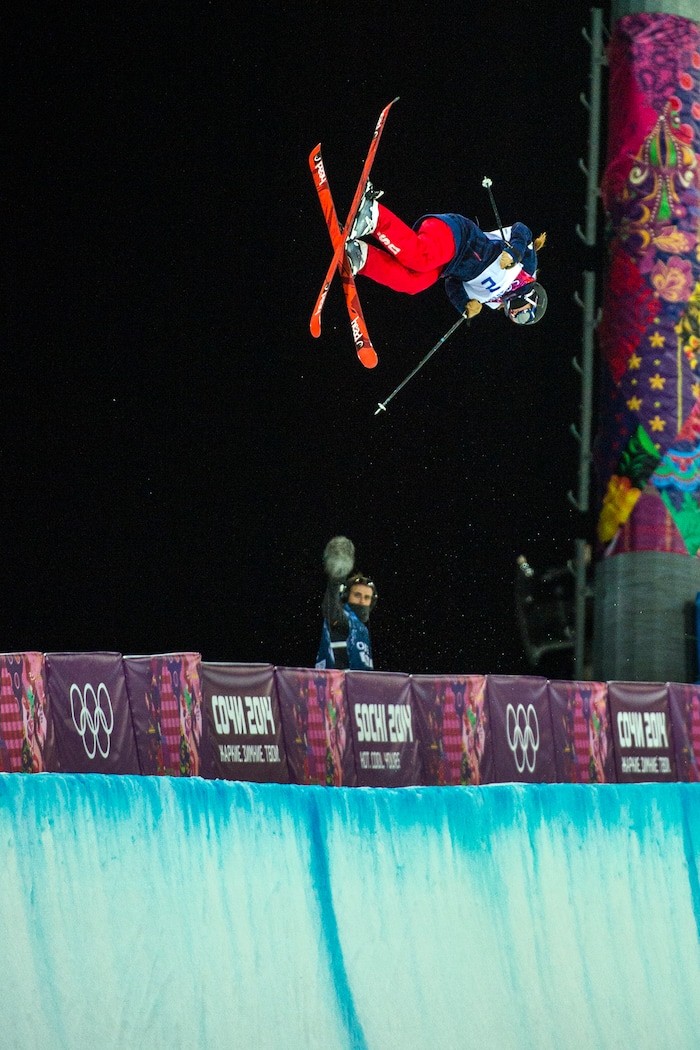 KRASNAYA POLYANA, RUSSIA  - JANUARY 20:
Salt Lake City's Maddie Bowman competes in the Ladies' Ski Halfpipe at Rosa Khutor Extreme Park during the 2014 Sochi Olympics Thursday February 20, 2014. Bowman won the gold medal with a score of 89.0.
(Photo by Chris Detrick/The Salt Lake Tribune)
