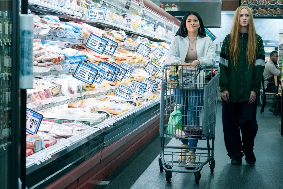 (Matt Kennedy  |  courtesy of Focus Features) Gina Rodriguez left, and Evan Rachel Wood star as kindred spirits brought together by con games in writer-director Miranda July's "Kajillionaire."