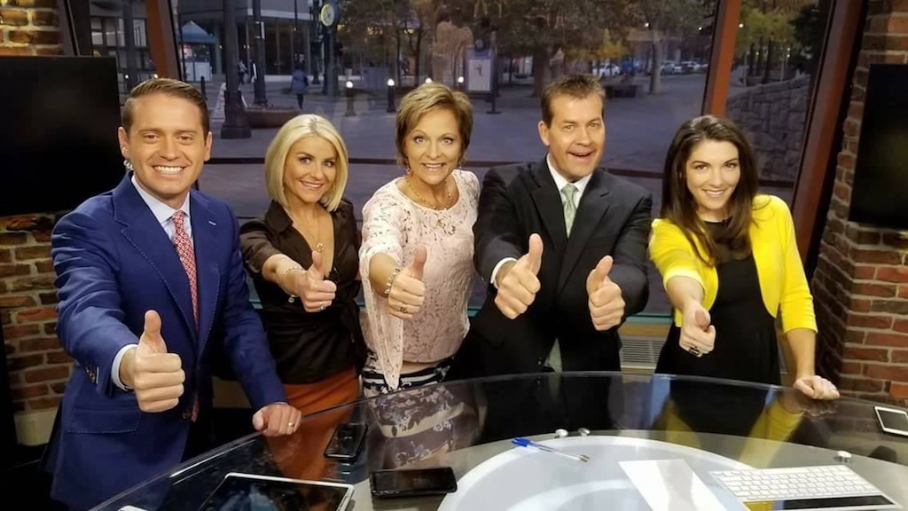 (Photo courtesy KUTV) Chase Thomason, Jennifer Hardman, Mary Nickles, Ron Bird, and Holly Menino are KUTV-Channel 2's morning team.