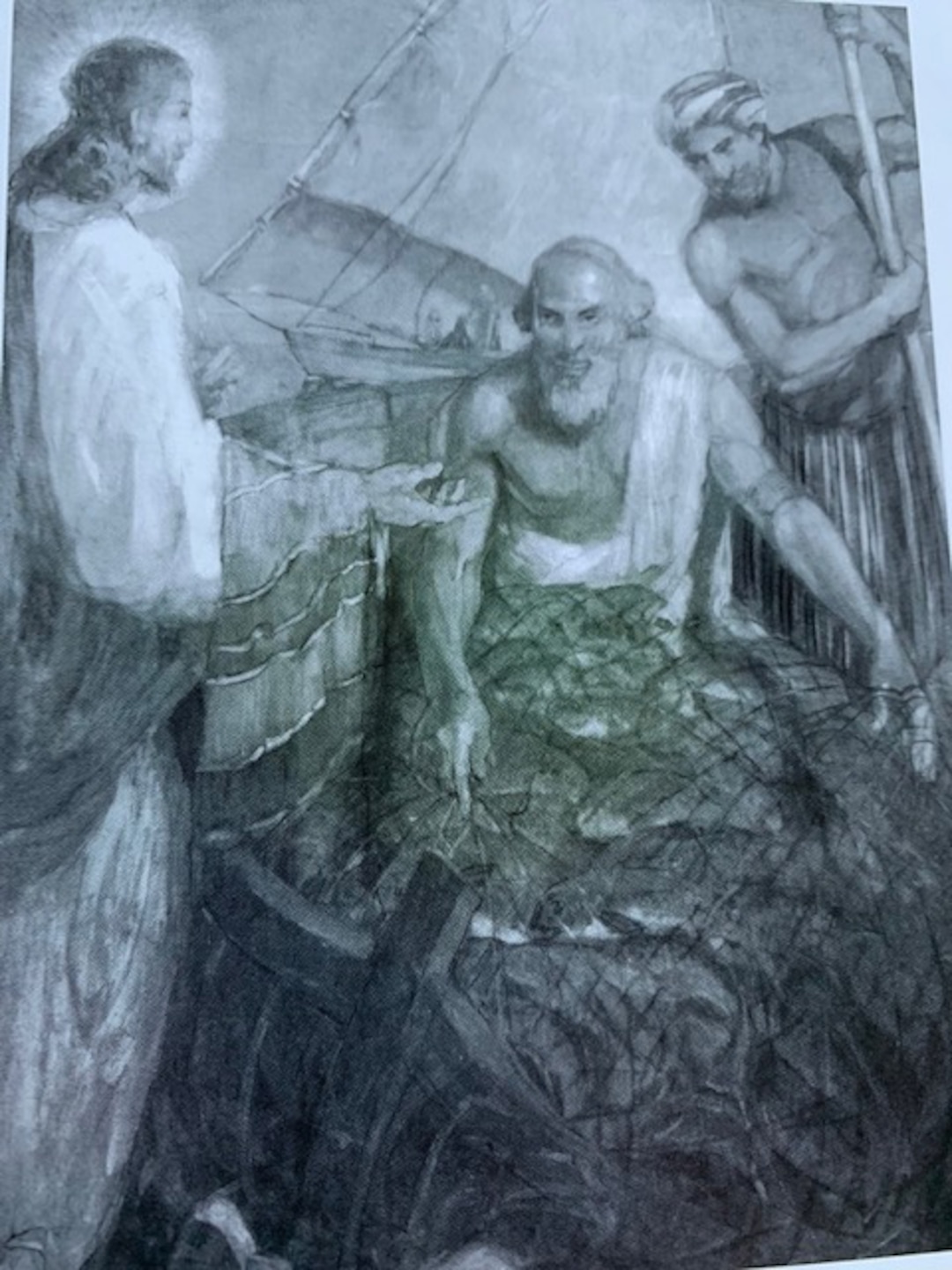 (Image courtesy of Tim Teichert) “Cast Your Net to the Other Side” by Minerva Teichert was recently removed from a Latter-day Saint meetinghouse in Cokeville, Wyo.