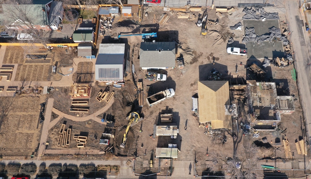 (Rick Egan | The Salt Lake Tribune) Renovation of three historic homes being converted into offices is underway, as well as construction on eight new studio apartments, on the Wasatch Community Gardens property at 615 E. 800 South in Salt Lake City, on Tuesday, Jan. 12, 2021.