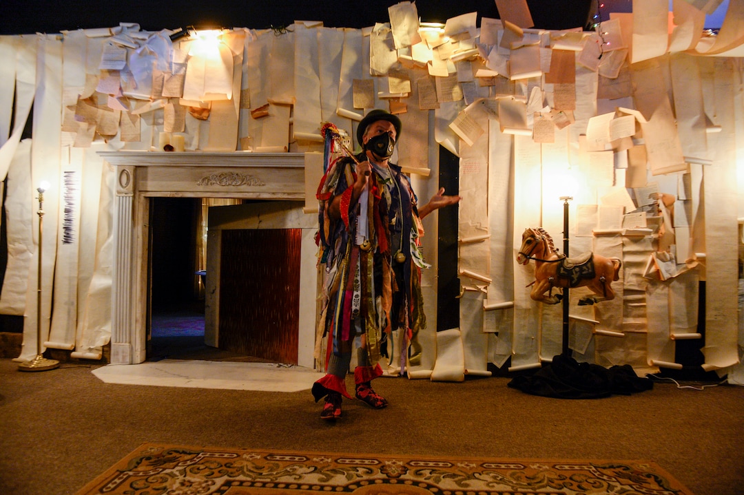 (Leah Hogsten  |  The Salt Lake Tribune) The Glitch is a force for chaos in Dreamscapes, the interactive walk-through art exhibition in The Gateway, Tuesday, June 16, 2020. Dreamscapes is reopening June 4, with new exhibits and an added focus on safety during the coronavirus pandemic. 