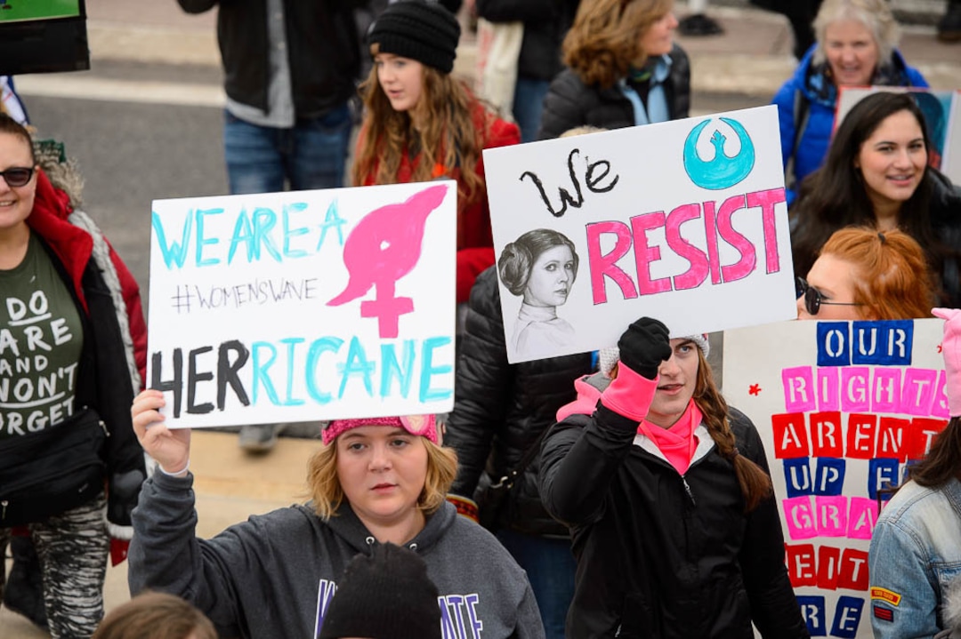 (Trent Nelson | The Salt Lake Tribune)The 2019 Women's March on Utah, sponsored by People for Unity, marches to the Utah Capitol in Salt Lake City on Saturday Jan. 19, 2019.