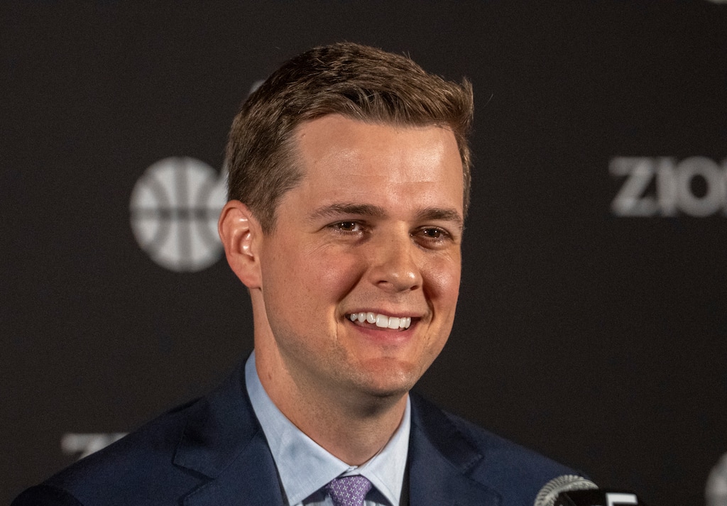 (Rick Egan | The Salt Lake Tribune) Will Hardy answers questions during a news conference announcing Hardy as the new Utah Jazz head coach at Vivint Arena, on Tuesday, July 5, 2022.