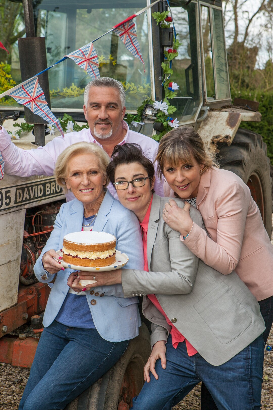Mark Bourdillon  |  Love ProductionsÒGreat British Baking ShowÓ judges Mary Berry and Paul Hollywood, with Hosts Sue Perkins and Mel Giedroyc.