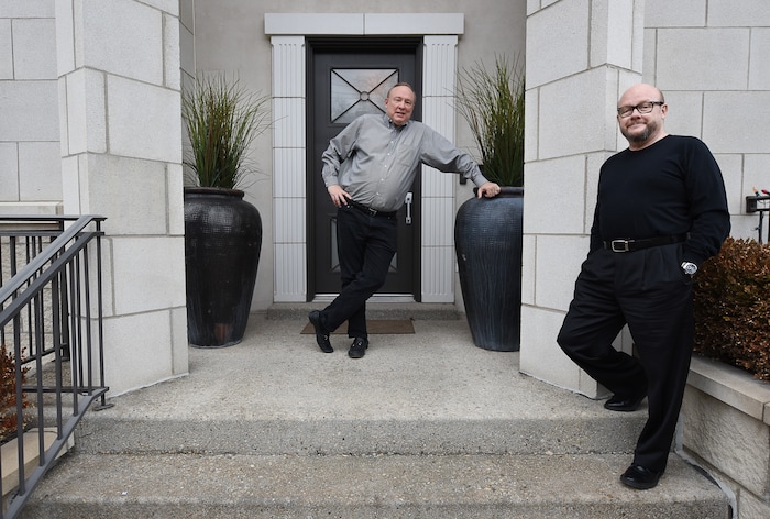 (Francisco Kjolseth  |  The Salt Lake Tribune)  Utah Sen. Jim Dabakis, center, will tell his life story in a one-man show this Saturday and Sunday, directed by Charles Lynn Frost. He says the fundraiser is his response to politicians who poll and focus-group to spin their messages.