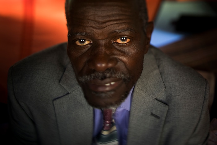 (Jae C. Hong | The Associated Press) Bennie Sayee Koffa, 66, poses for a photo at Camp Second Chance, a city-sanctioned homeless camp, Tuesday, Sept. 26, 2017, in Seattle. Koffa said he came to the U.S. in 1990 and never returned as a civil war raged for years in Liberia. He has lived in Canada and sought refugee status in the U.S. He ended up homeless and living on the streets of Seattle after splitting up with his wife a year ago, he said.