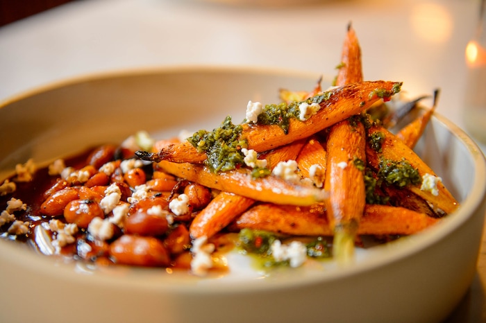 (Trent Nelson  |  The Salt Lake Tribune)Carrots at Emigration Brewing, a new pizza and small plates restaurant in Salt Lake City's Emigration Canyon, on Tuesday Dec. 10, 2019.