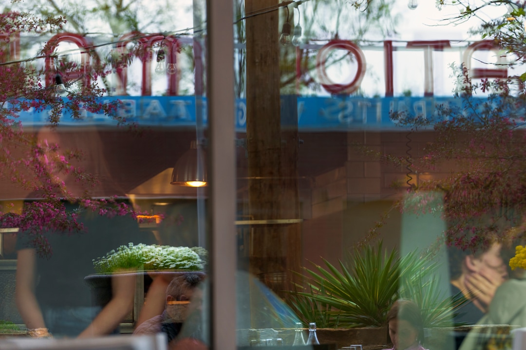 (Leah Hogsten | The Salt Lake Tribune) Emigration Cafe's opening night, Wednesday, April 27, 2022. Emigration Cafe's menu features Roman style wood fired pizza, salads, sandwiches and mains.