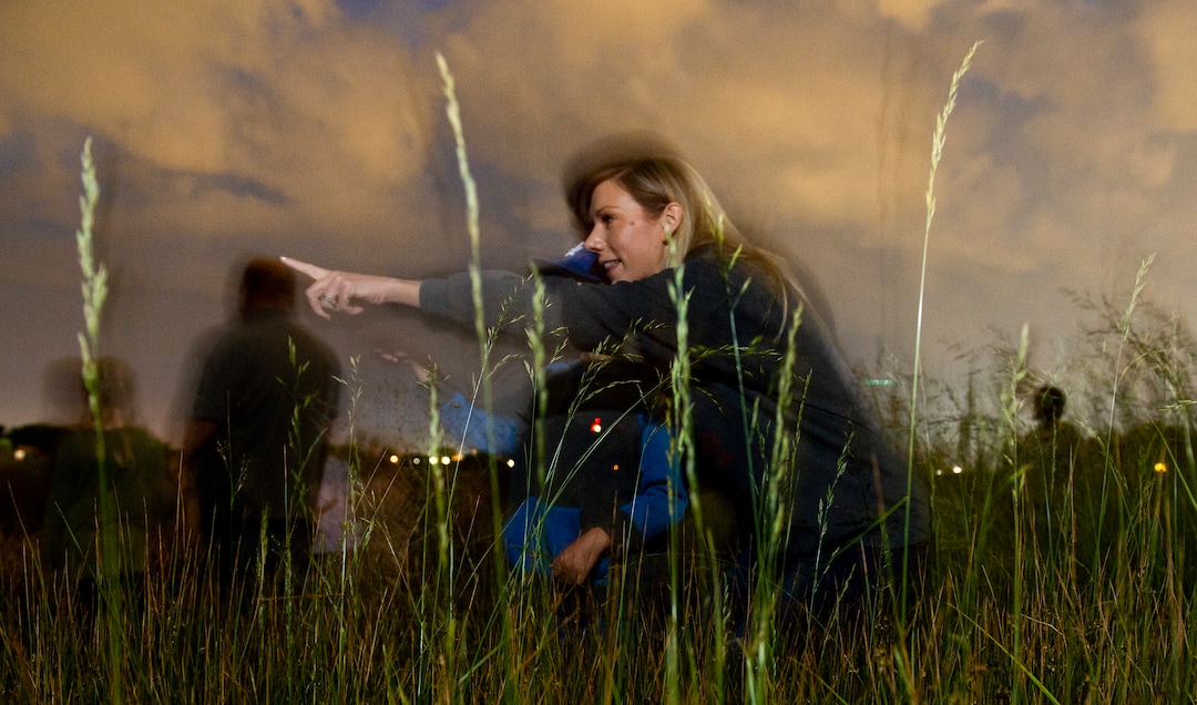 (Leah Hogsten  |  The Salt Lake Tribune) Visitors marvel at the sight of fireflies, many for the first time. Fireflies have been twinkling in the hay fields of Garcia's family farm, Thompson Century Farm near Spanish Fork, since her great-great-grandfather Samuel Thompson settled the farm in 1800s. The farm and its wet, marshy habitat is perfect for the fireflies' annual mating rituals every year, roughly from late May to early July. Garcia leads tours through her fields for free, simply to share in the experience and to educate others about fireflies, their short-lived lifecycle and what endangers their fragile habitat.