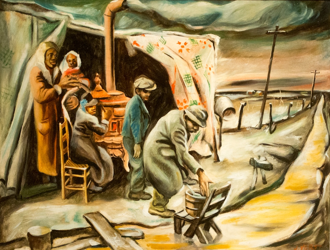 (Rick Egan  |  The Salt Lake Tribune)   Share Cropper's Revolt, by Joseph Paul Vorst, in new exhibit titled: “Joseph Paul Vorst: A Retrospective,” which will run from November 9, 2017, through April 15, 2018, at the LDS Church History Museum. Thursday, November 9, 2017.