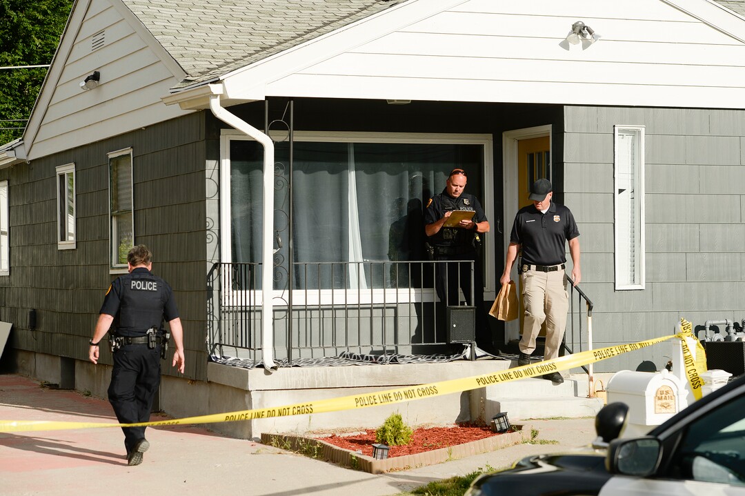 (Leah Hogsten  |  The Salt Lake Tribune) Police investigators conclude their search a home at 547 N. 1000 West in Salt Lake City as part of the disappearance of University of Utah student MacKenzie Lueck, Thursday morning, June 27, 2019.