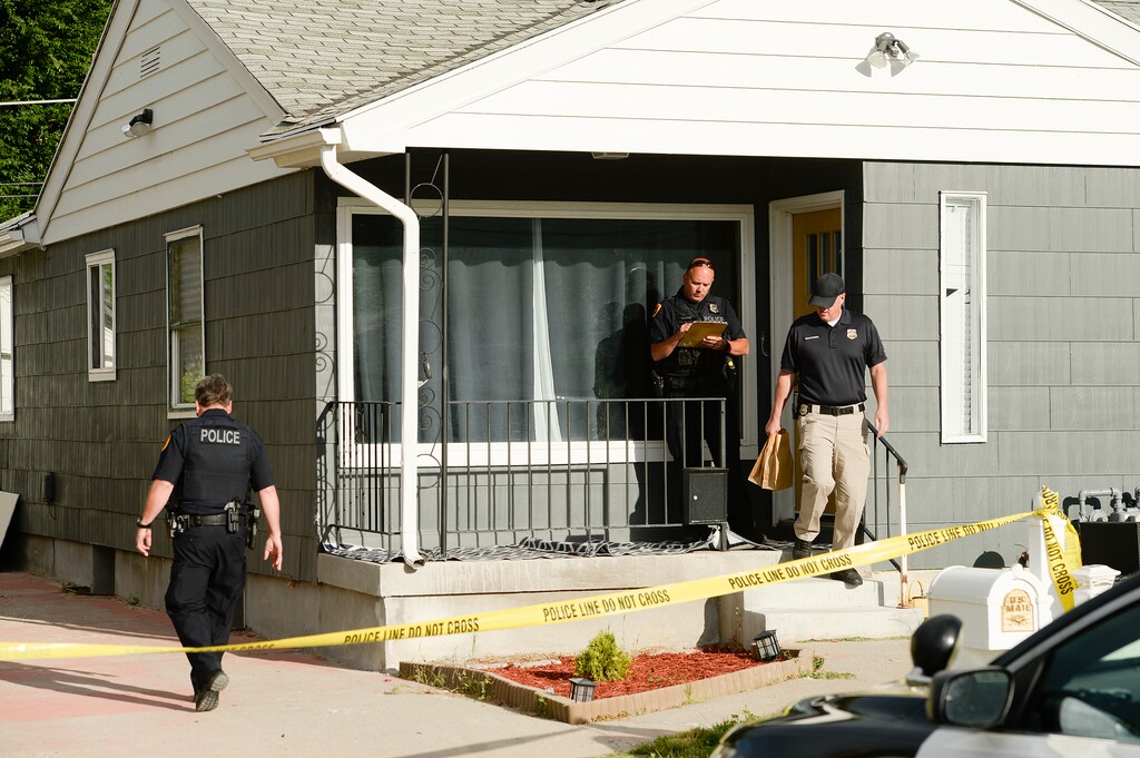 (Leah Hogsten | The Salt Lake Tribune) Police investigators conclude their search a home at 547 N. 1000 West in Salt Lake City as part of the disappearance of University of Utah student MacKenzie Lueck, Thursday morning, June 27, 2019.
