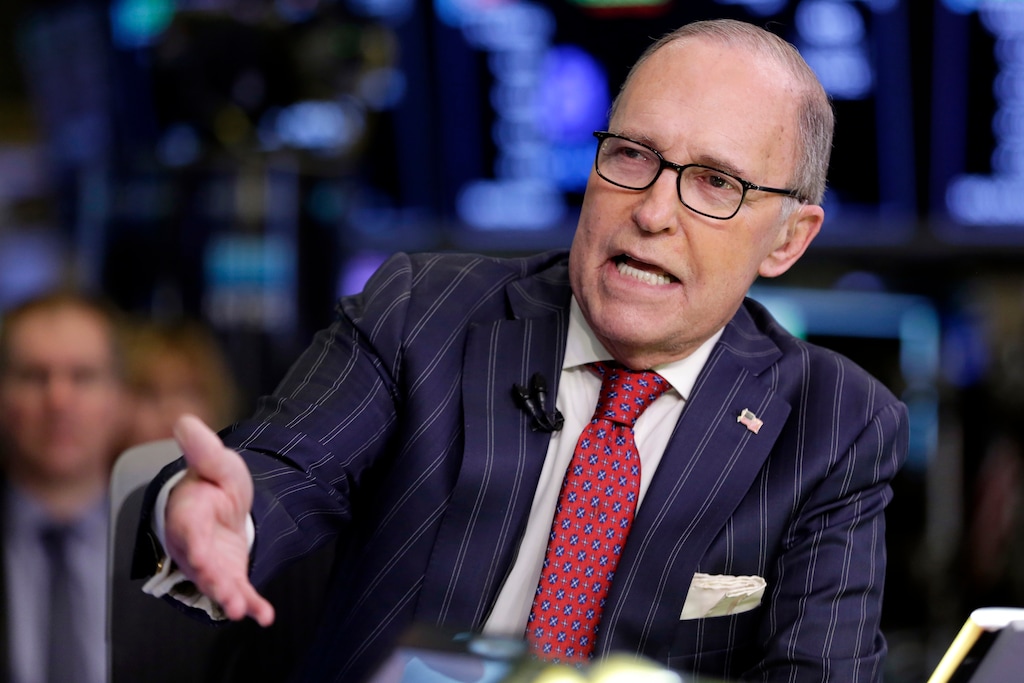 (Richard Drew | The Associated Press) Larry Kudlow, a longtime fixture on the CNBC business news network who previously served in the Reagan administration, is interviewed on the floor of the New York Stock Exchange, Wednesday, March 14, 2018. President Donald Trump has chosen Kudlow to be his top economic aide.