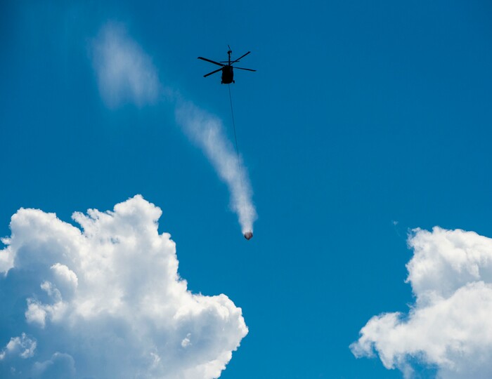(Rick Egan  |  The Salt Lake Tribune) Crews battle the Green Ravine fire as it continues to burn near Tooele, Wednesday, Sept. 4, 2019.