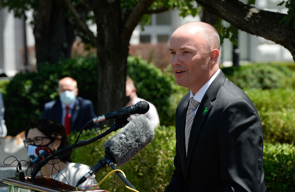 (Francisco Kjolseth  |  Tribune file photo) Lt. Gov Spencer Cox holds a press conference at the Utah Capitol on Tuesday, July 7, 2020, following his win in the Republican primary race for Utah governor over former Utah Gov. Jon Huntsman.