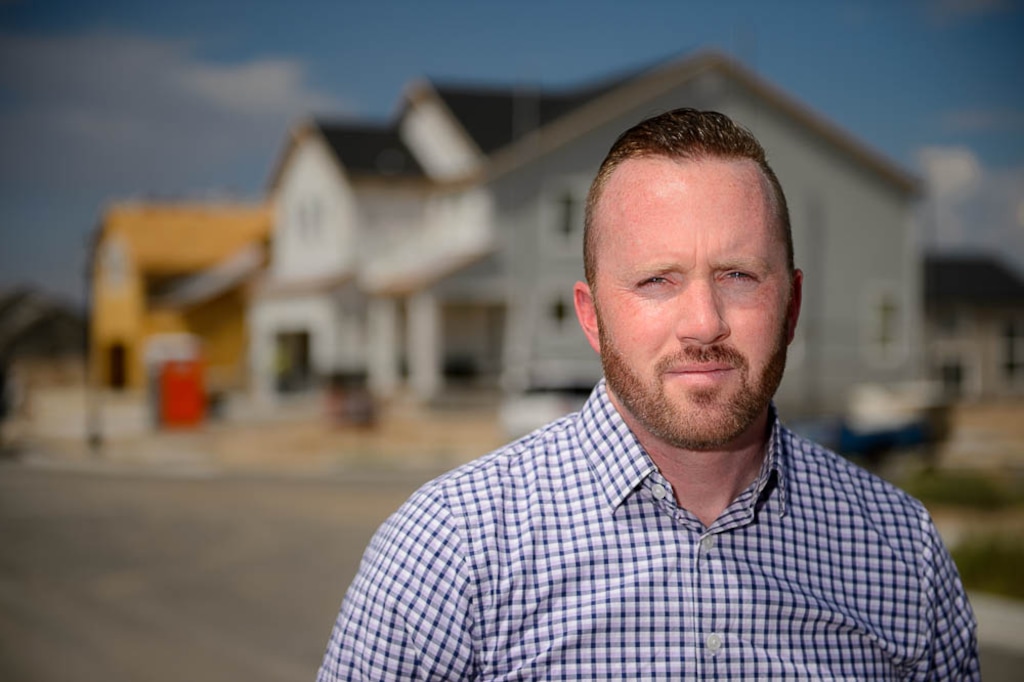 (Trent Nelson | The Salt Lake Tribune)  Higher density development is increasingly a hot political issue in Utah these days. Justin Swain was an opponent of the proposed Olympia Hills development, which is near his home in Herriman. Tuesday July 10, 2018.