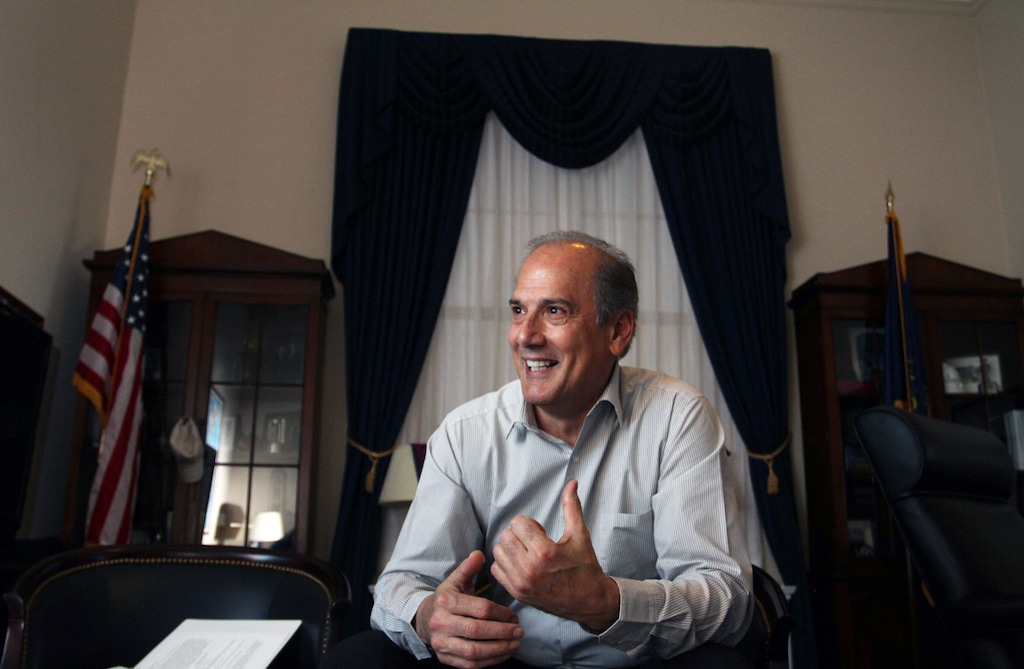 In a Jan. 2, 2012 file photo, Thomas Marino, U.S. Representative for Pennsylvania's 10th congressional districts, is interviewed in his office in the Cannon House Office Building in Washington, D.C.  (Jake Danna Stevens/The Times-Tribune via AP, File)