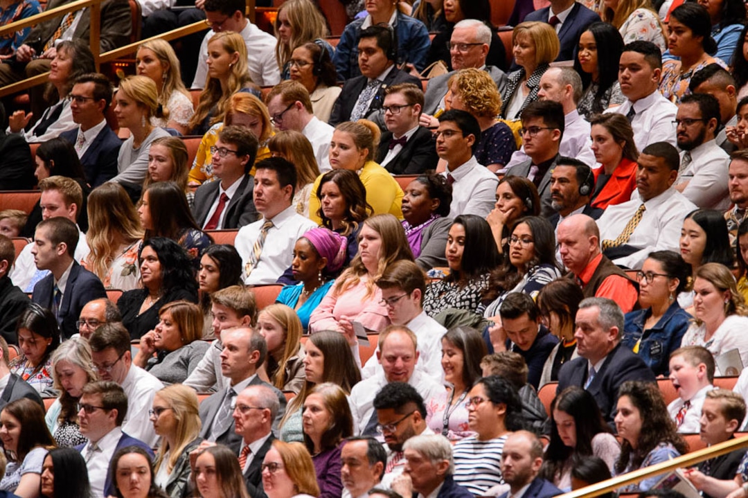(Trent Nelson  |  The Salt Lake Tribune)  The morning session of the189th Annual General Conference of The Church of Jesus Christ of Latter-day Saints in Salt Lake City on Sunday April 7, 2019.