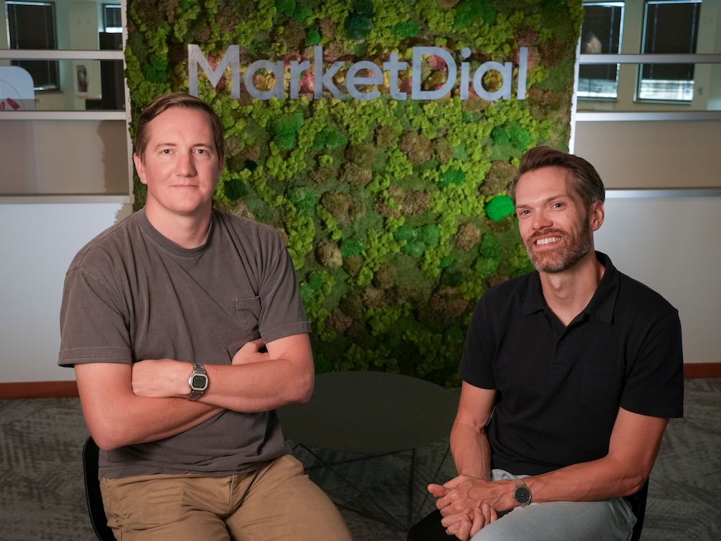 (Bethany Baker | The Salt Lake Tribune) MarketDial co-founders Morgan Davis, left, and Johnny Stoddard sit for a portrait at their offices in Salt Lake City on Tuesday, Sept. 3, 2024. A federal judge in Utah dismissed the final charges of a six-year legal battle brought by a Mastercard subsidiary that claimed the startup stole trade secrets.