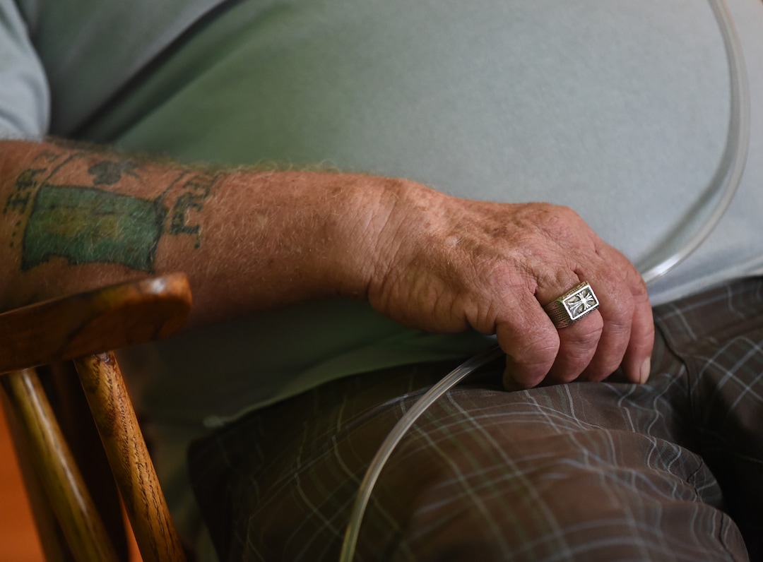 (Francisco Kjolseth  |  The Salt Lake Tribune)  Darwin Osborn, 64, is a Vietnam veteran who was homeless and searched for housing for over a year before landing a one-bedroom apartment in April 2019. He talks about the trajectory of his life during a visit to his new apartment. Osborn was housed with a VASH voucher and additional barrier removal support through additional funding provided by the state's "100 More Housed" initiative.