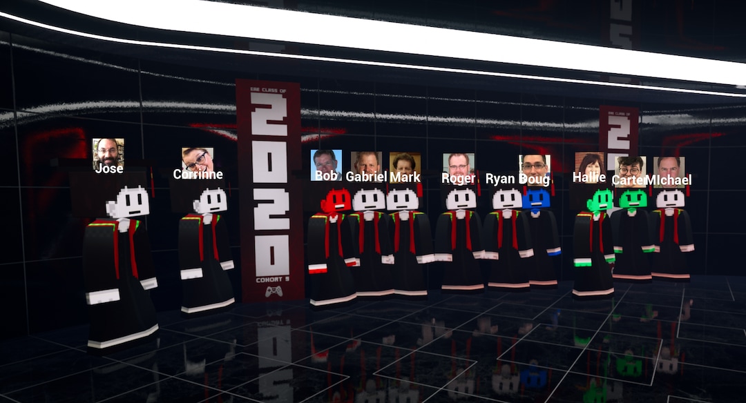 (Photo Courtesy of Michael Young) Pictured is a scene from the University of Utah's video game graduation for the Entertainment Arts & Engineering program.