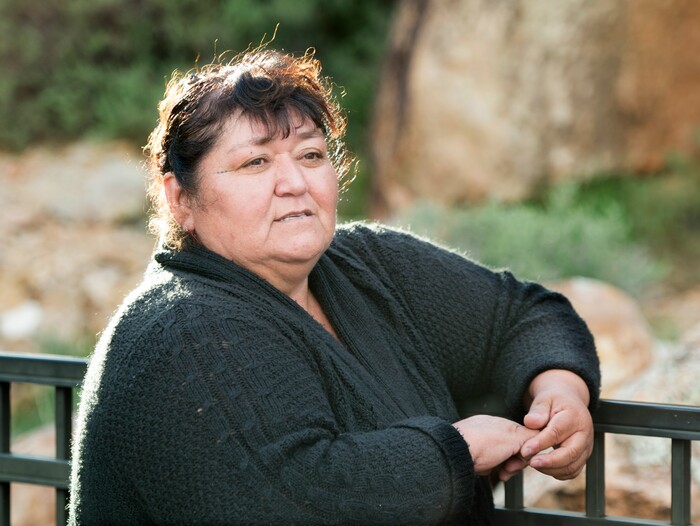 (Rick Egan  |  Tribune File Photo)  Dorena Martineau, cultural resources director of Paiute Indian Tribe of Utah, at the Parowan Gap,  Wednesday, May 6, 2015.