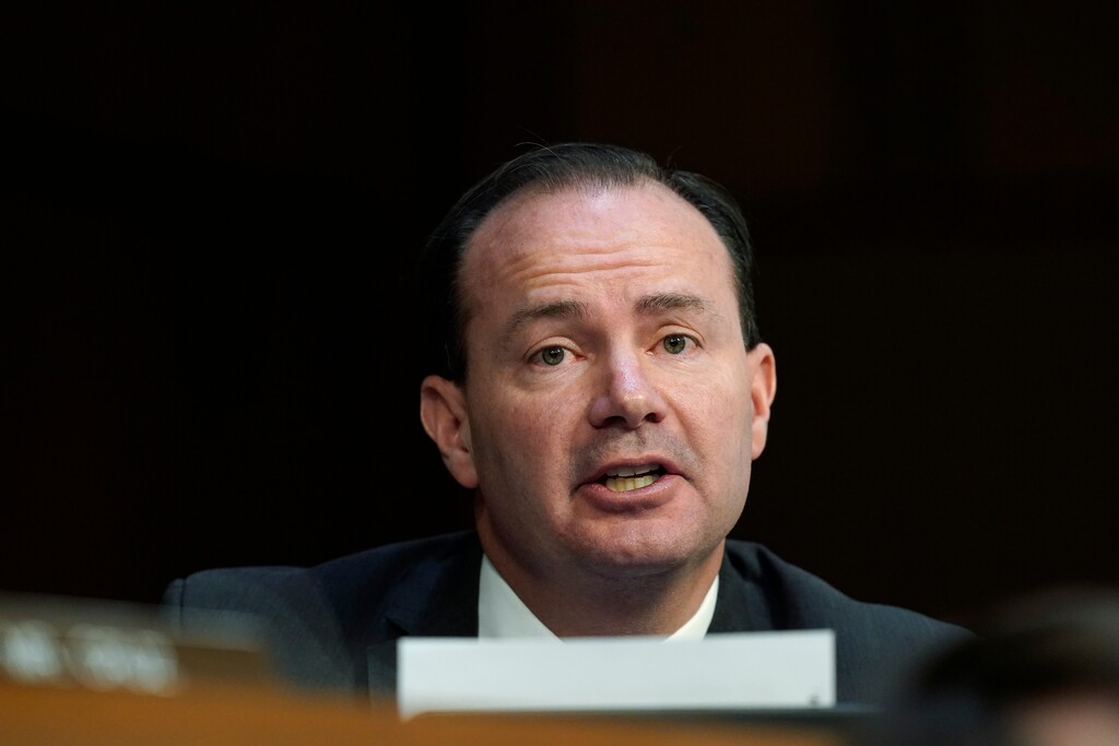 (Alex Brandon | AP) Sen. Mike Lee, R-Utah, questions Supreme Court nominee Ketanji Brown Jackson during a Senate Judiciary Committee confirmation hearing on Capitol Hill in Washington, Wednesday, March 23, 2022.