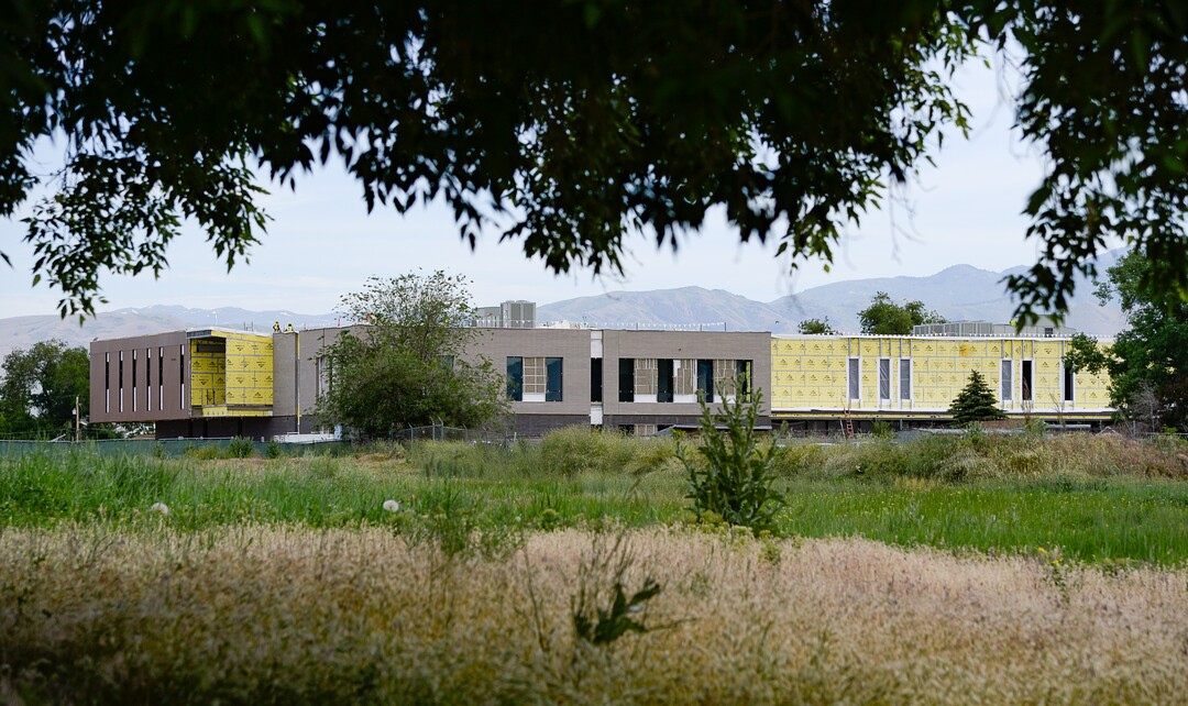 (Francisco Kjolseth  |  The Salt Lake Tribune)  Work continues on the new homeless resource center at 3380 S. 1000 West in South Salt Lake located, next to the Jordan River Parkway on Thursday, June 13, 2019.