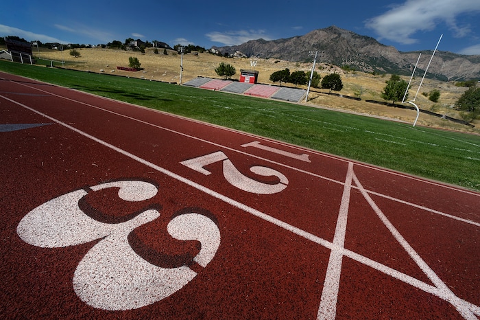 (Scott Sommerdorf   |  The Salt Lake Tribune)   Weber High football field, Wednesday, August 9, 2017.  