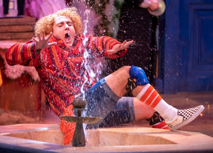 (Rick Egan | The Salt Lake Tribune) Andrew Plinio pays Dromio of Ephesus in  "The Comedy of Errors" at the Utah Shakespeare Festival in Cedar City, on Saturday, July 3, 2021.