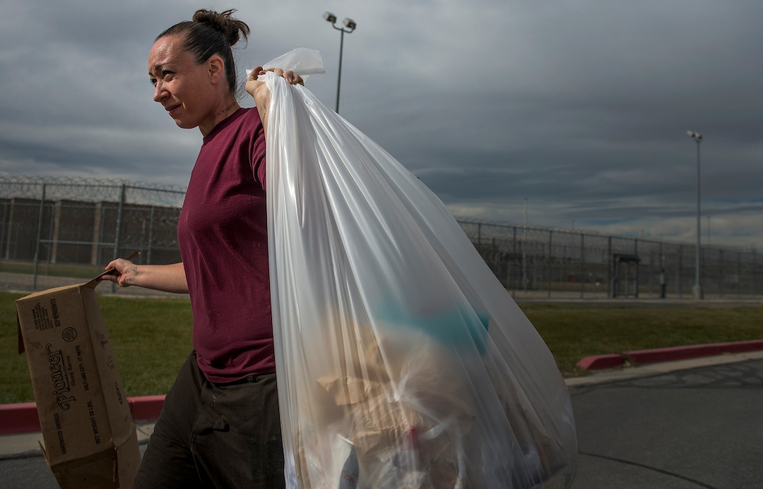 (Leah Hogsten  |  The Salt Lake Tribune) ÒMost of us want to change, and what we are trying to do here is find a way to change," said Shacoy Saunders, one of eight women working at Serving Time Cafe who get to leave the prison to work as short order cooks and bakers. Every Monday through Friday, a half-dozen or so Level 4 inmates file out of the Olympus Facility at the Utah State Prison to cook, bake and serve the public at the Serving Time Caf. The operation is part of Utah Department of Corrections Industries (UCI) and is aimed at helping inmates return to society.